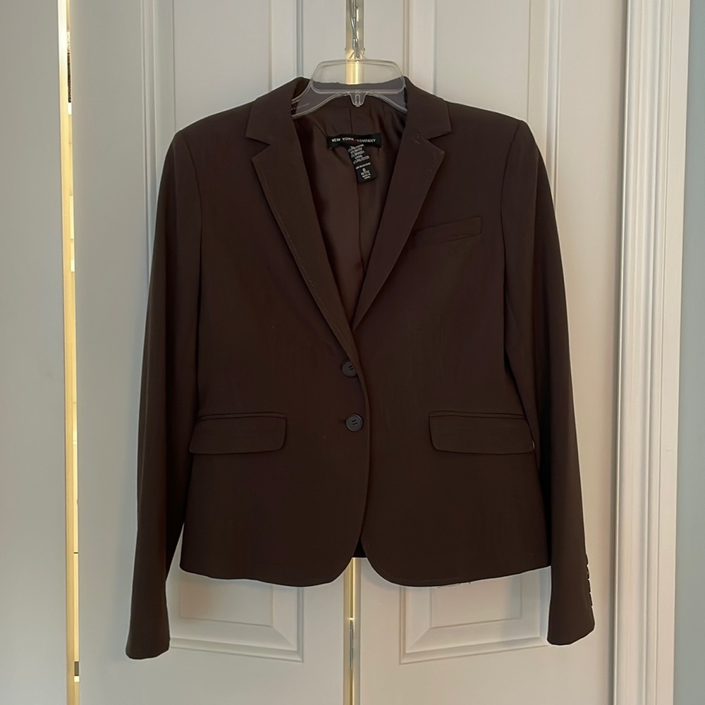 Brown suit (blazer and skirt)